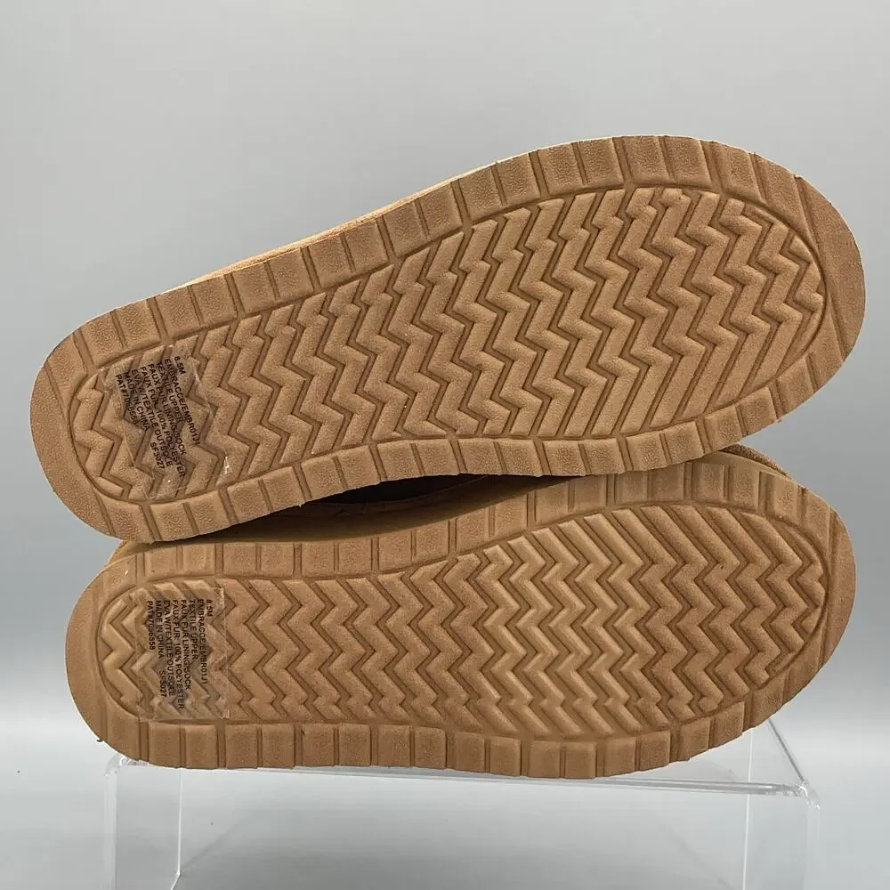 NEW Madden Girl Women’s Embracce Cozy Mini Platform Booties Brown Size 8.5M